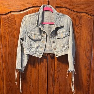 Denim Cropped Jacket